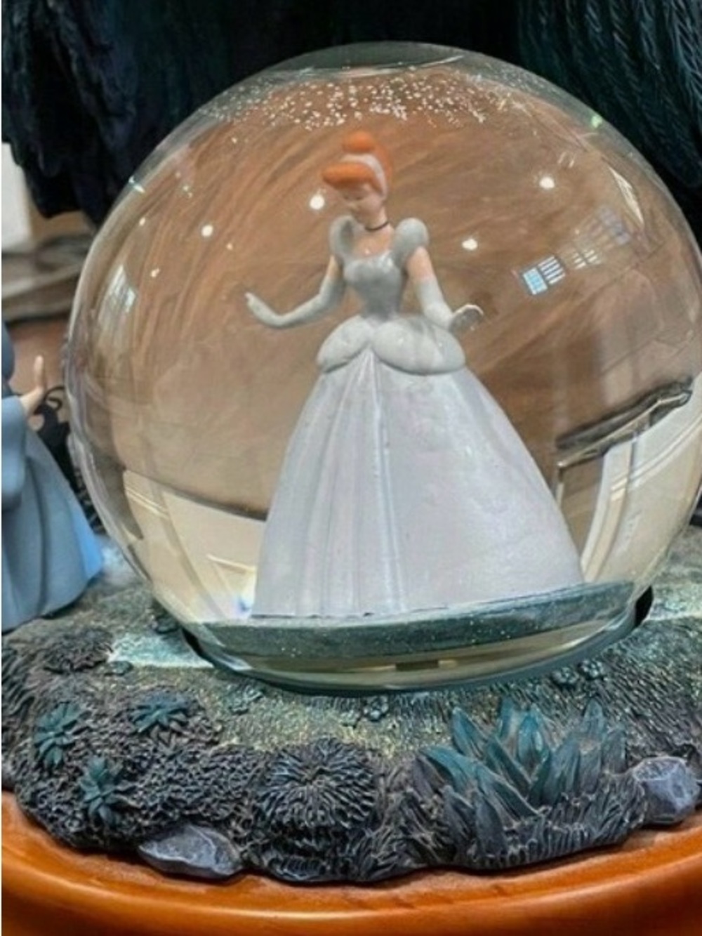 Disney White and Orange Princess Snow Globe